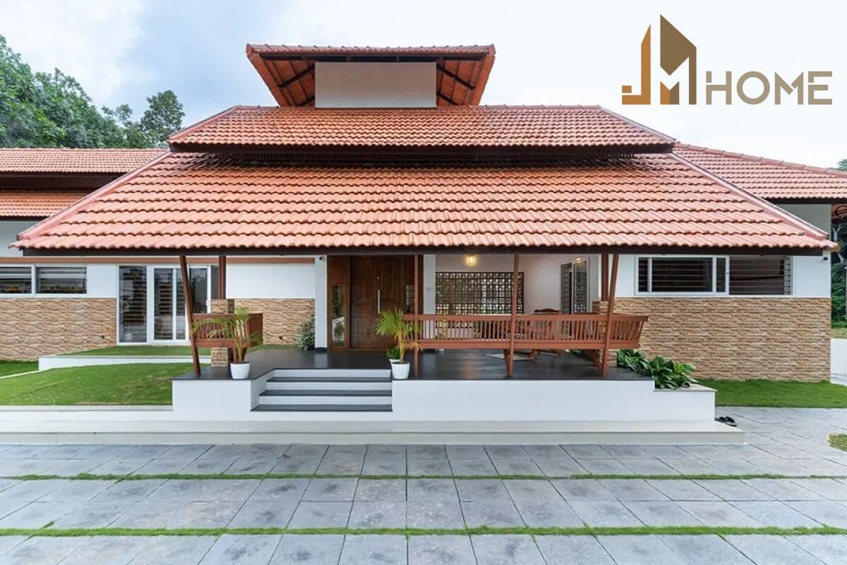 Mẫu nhà vườn cấp 4 mái ngói