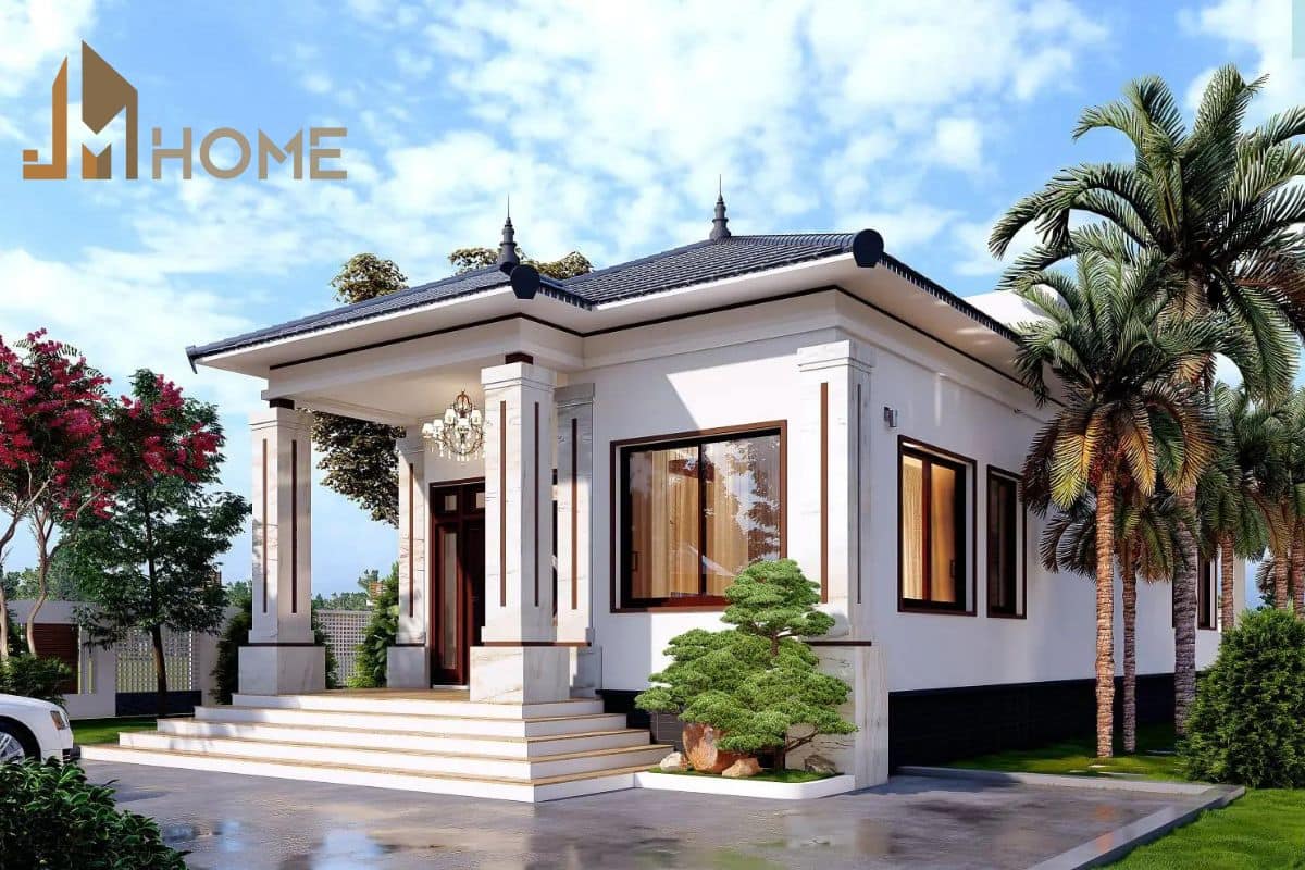 Vẻ đẹp sang trọng của mẫu nhà vườn cấp 4 mái Thái