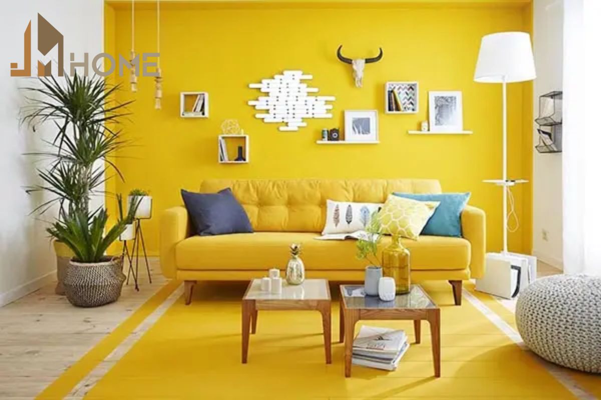 Tường màu vàng chọn sofa màu gì? Gợi ý phối màu đẹp, chuẩn phong cách 9 Màu vàng biểu tượng cho sự ấm áp, lạc quan trong thiết kế nội thất