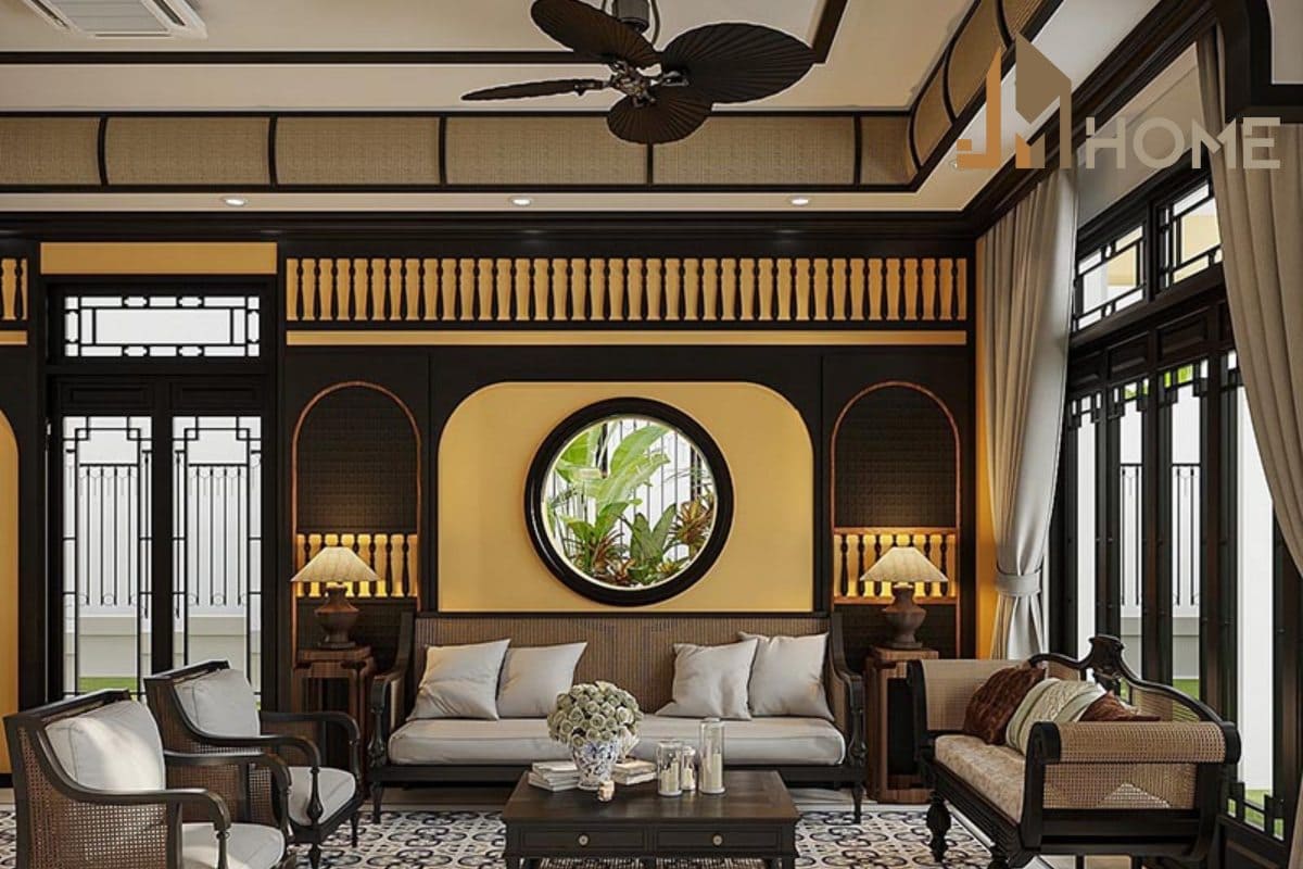 Không gian nhà cải tạo mang dấu ấn hoài cổ tinh tế theo phong cách Indochine