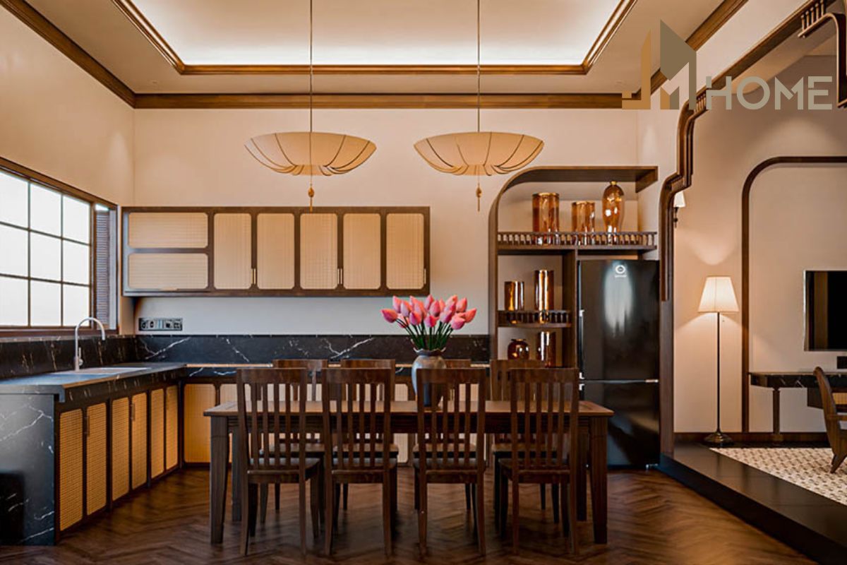 Top 13 mẫu nhà cải tạo đẹp theo xu hướng 2025 31 Mẫu nhà cấp 4 cải tạo theo phong cách Indochine hòa trộn Á - Âu tinh tế