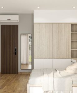 phòng ngủ được bố trí gương thuận phong thủy bạn có thể tham khảo