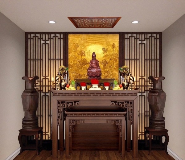 Trang bị đèn khu vực bàn thờ gia tiên sao cho hợp lý?