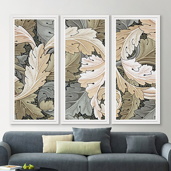 Chất liệu và màu sắc ưu tiên khi dùng họa tiết lá Acanthus trong nội thất