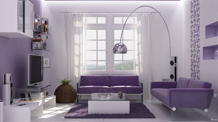 Hướng dẫn chọn màu tím cho nội thất không gian sống thêm xinh
