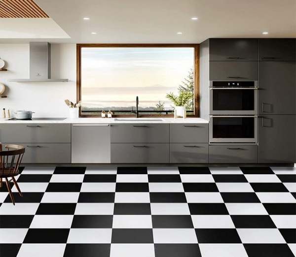 Gạch lát caro cho sàn bếp