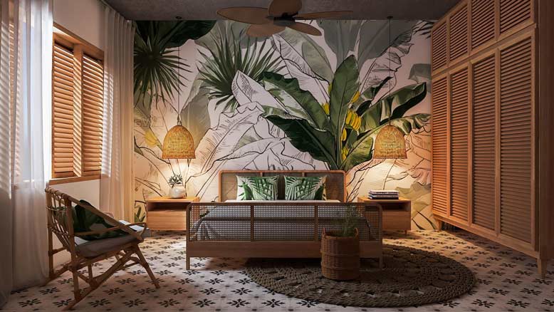 Phong cách thiết kế nhiệt đới cảm hứng từ thiên nhiên