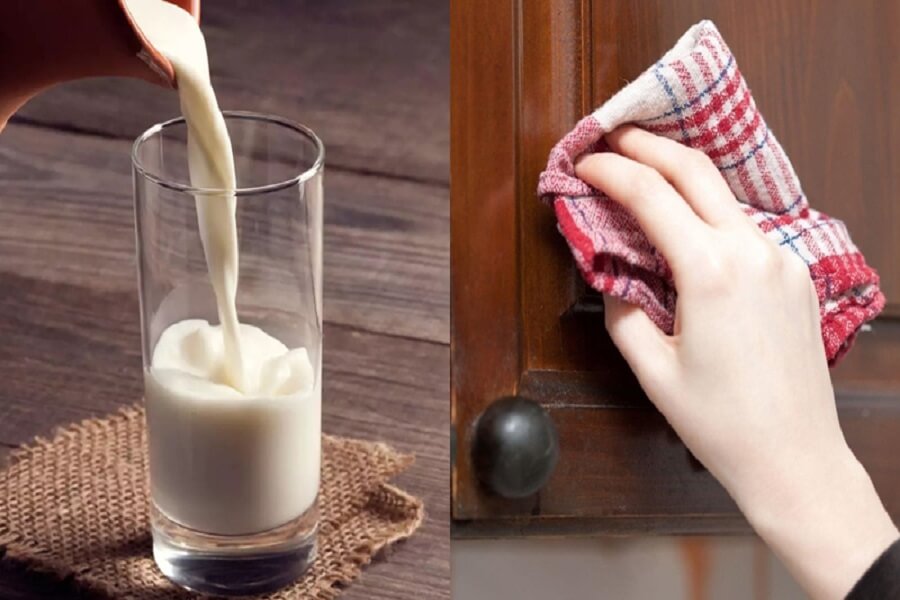 Tẩy mùi sơn bằng sữa bò