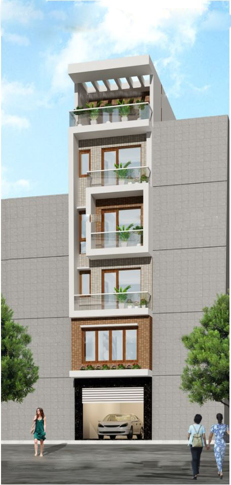 Không gian sống tiện nghi trong nhà phố 6 tầng