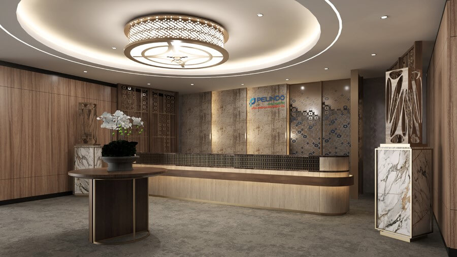Mẫu thiết kế sảnh văn phòng sang trọng, đẳng cấp