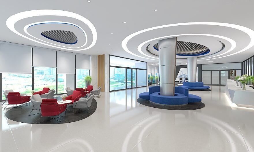 Thiết kế sảnh văn phòng vừa có thể dùng để họp nhóm đa chức năng