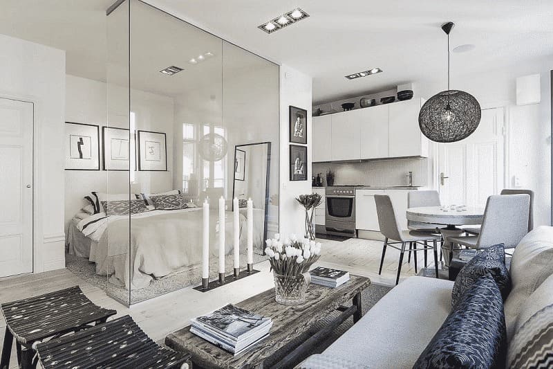 Vật liệu kính mang đến ánh sáng tự nhiên cho không gian sống