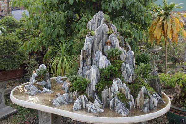 Cách làm hòn non bộ mini bằng xi măng