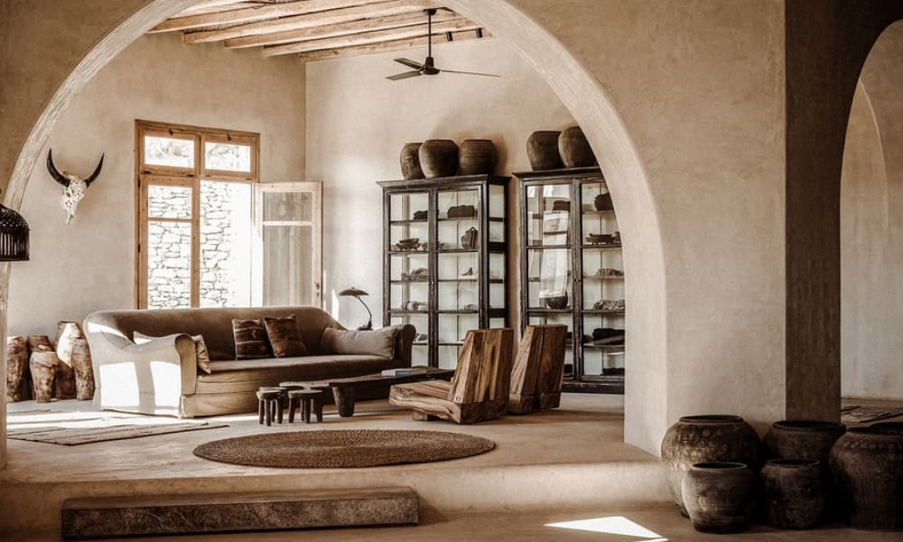 Chất liệu tự nhiên của phong cách nội thất Rustic