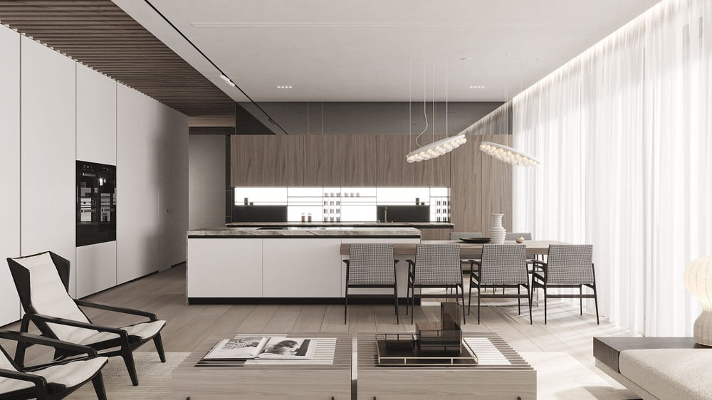 Phong cách đương đại trong thiết kế nội thất chú trọng đến sự thoải mái và thuận tiện