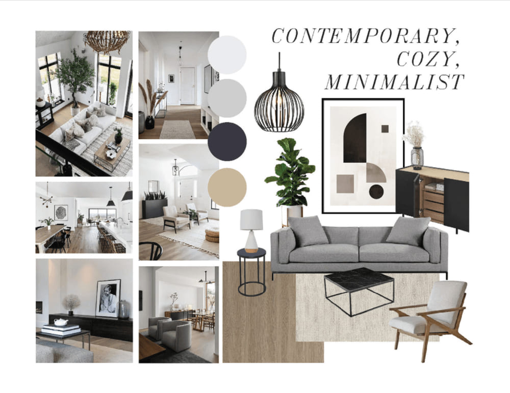 Phong cách đương đại trong thiết kế nội thất mang gam màu lạnh đặc trưng