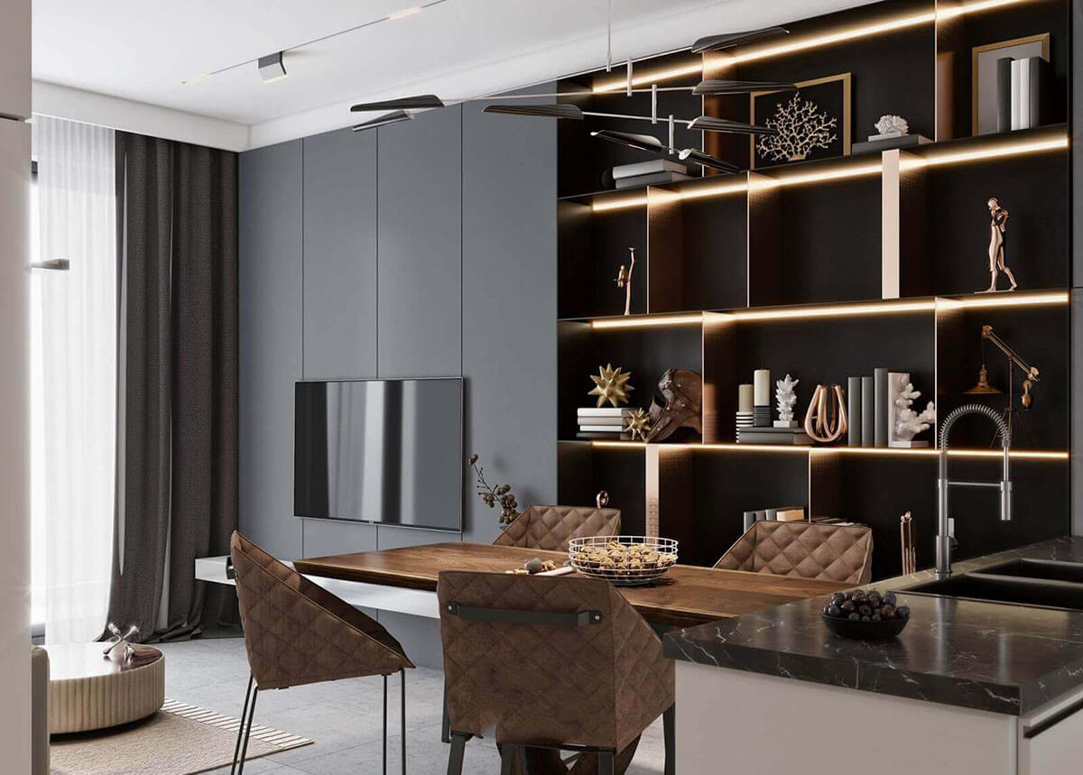 Hoa văn tinh tế của phong cách đương đại trong thiết kế nội thất