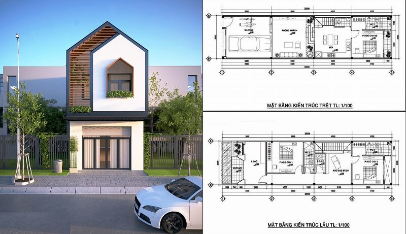 Nhà 1 tầng với hệ thống cửa kính lớn tận dụng tối đa ánh sáng