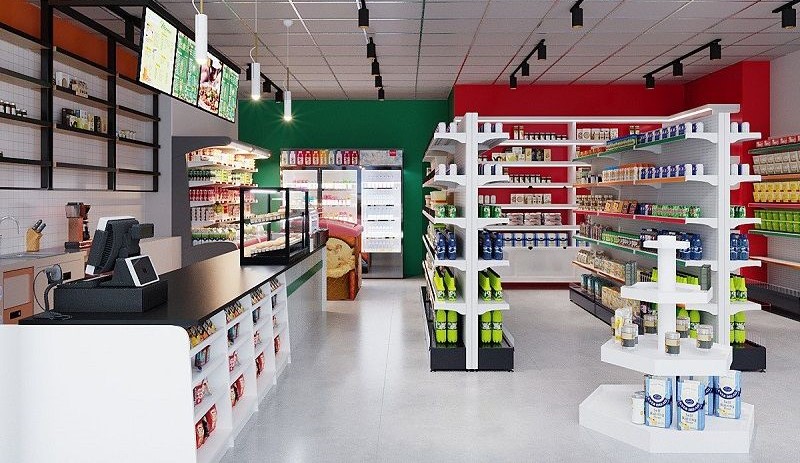 Mẫu thiết kế không gian của cửa hàng tiện lợi