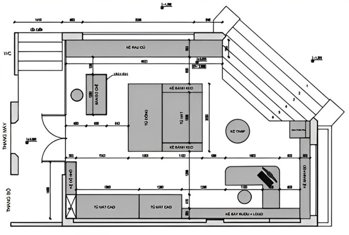 Tham khảo bản vẽ thiết kế shop