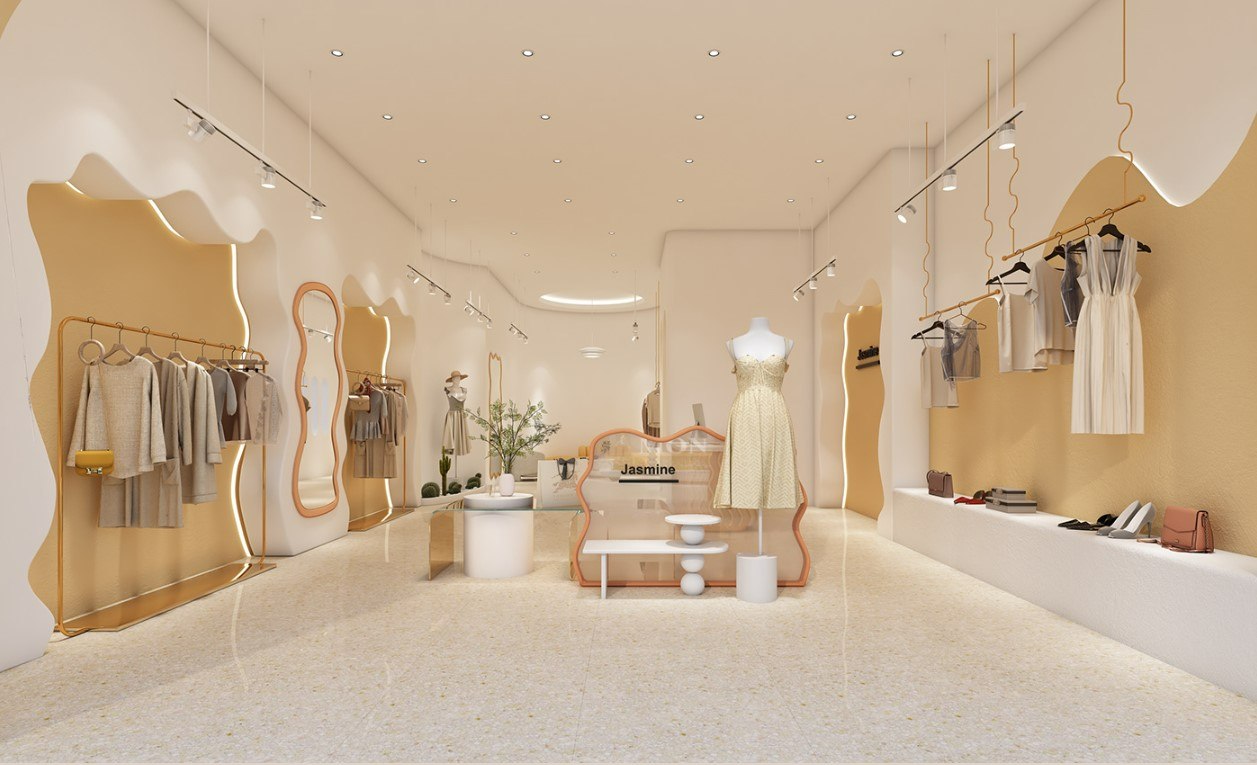 Phong cách thiết kế shop thời trang Wabi Sabi