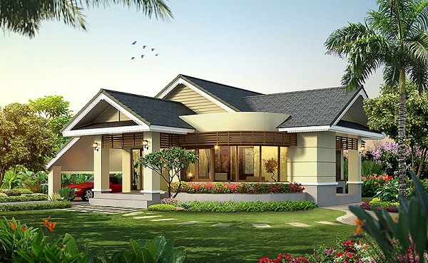 Bản vẽ thiết kế nhà cấp 4 kiểu Châu Âu hiện đại, sang trọng