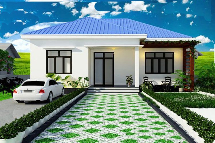 Mẫu nhà cấp 4 đơn giản nhưng ấn tượng