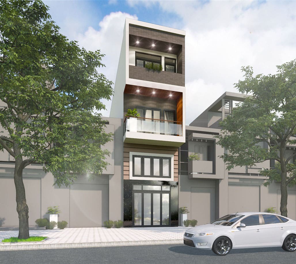 Thiết kế nhà ống đẹp với 3 tầng