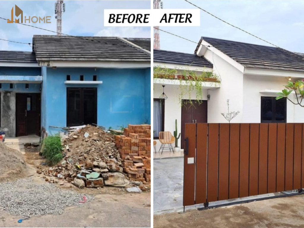 Cải tạo nhà cấp 4 cũ đẹp giá rẻ 2025 11 Thay đổi màu sắc tường là cách thức cải tạo dễ dàng nhận thấy nhất