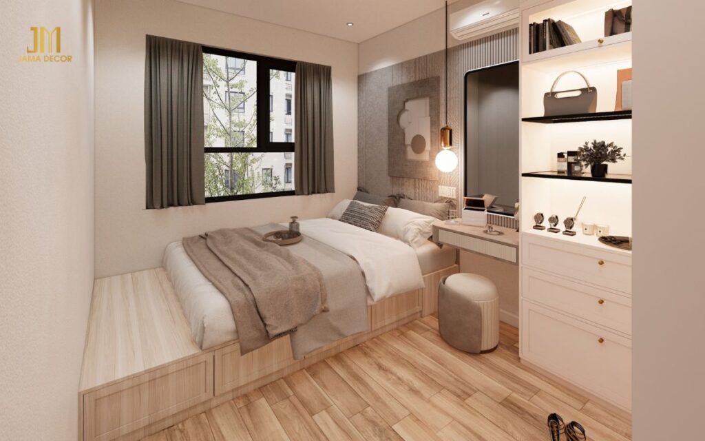 Bố trí giường ngủ cạnh cửa sổ tạo cảm giác thư giãn, nâng cao chất lượng giấc ngủ