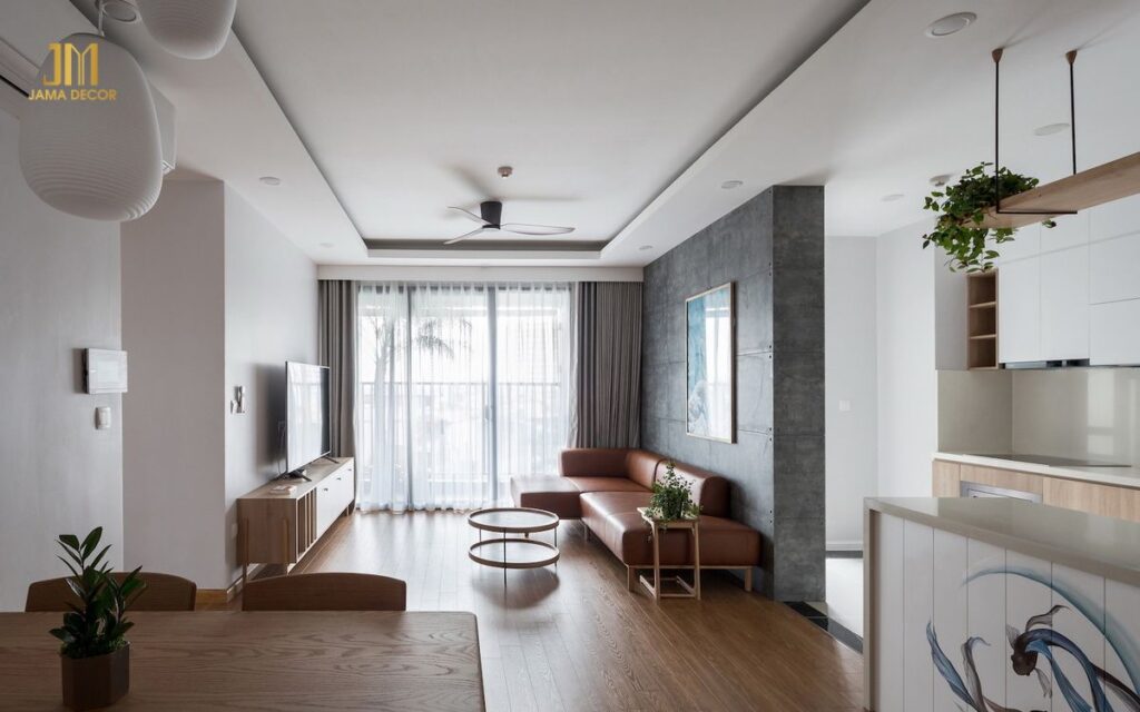 Mẫu bố trí nội thất chung cư để tận dụng ánh sáng tự nhiên 