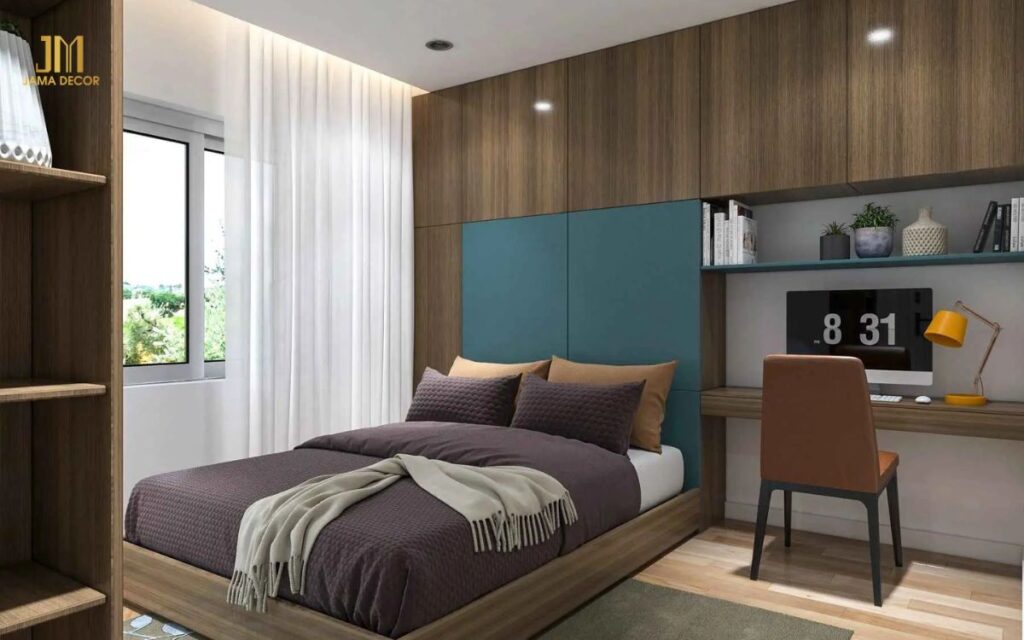 Mẫu thiết kế nội thất cho phòng ngủ 14m2 hiện đại