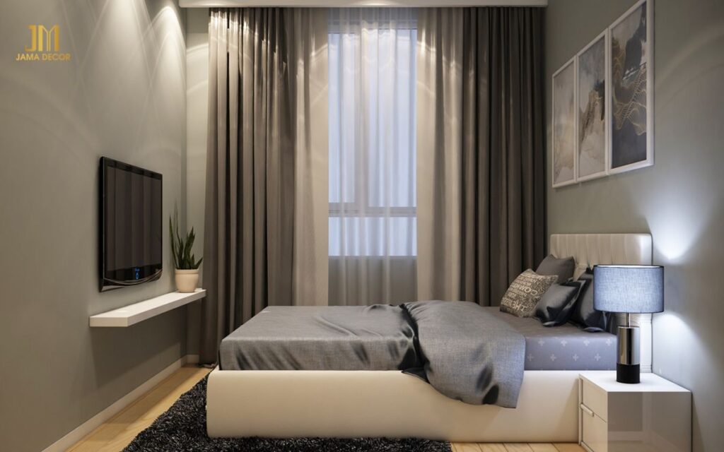 Bố trí đèn led hoặc đèn trần để tăng cường ánh sáng cho phòng