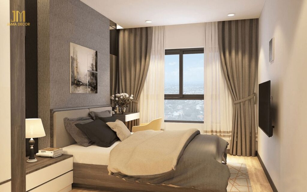 Khi bố trí nội thất, bạn nên để lại khoảng trống tối thiểu 0,7m - 0,9m giữa các món đồ để dễ dàng di chuyển trong phòng