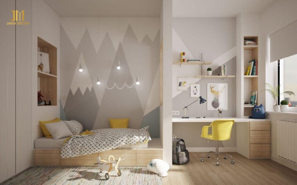 Treo tranh ở vị trí nổi bật như đầu giường, trên tủ quần áo hoặc trên bàn làm việc