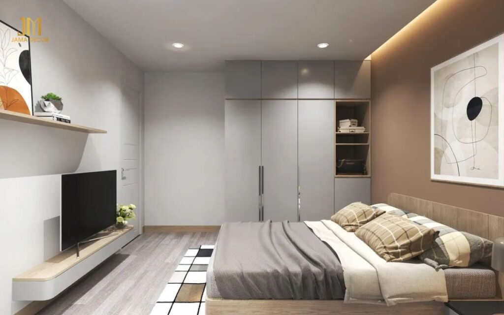 Không gian phòng sẽ thoáng và thoải mái hơn khi trang bị đèn âm trần