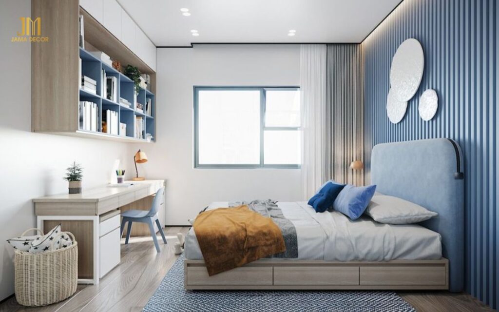 Mẫu thiết kế nội thất cho phòng ngủ 20m2 bé trai