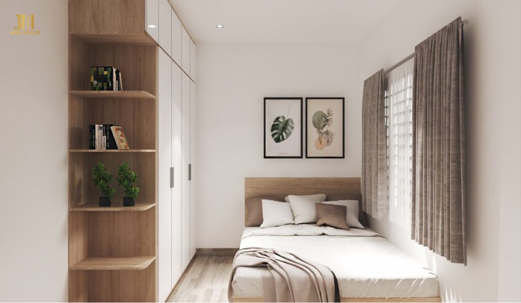 Có thể kết hợp màu trắng với màu gỗ sẽ tạo cảm giác thư giãn cho căn phòng của bạn