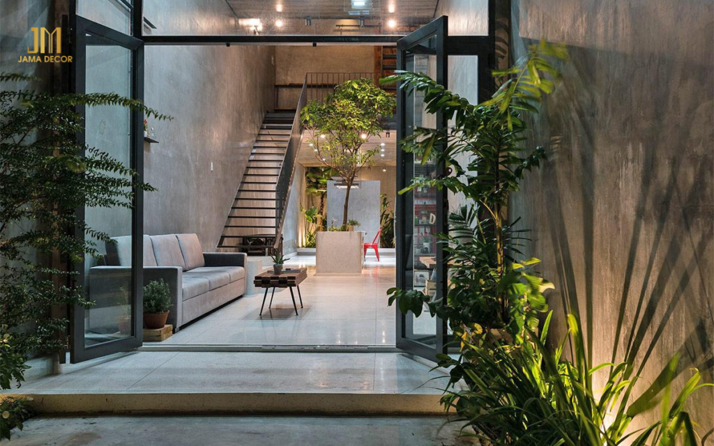 Phòng khách của nhà ống có không gian mở