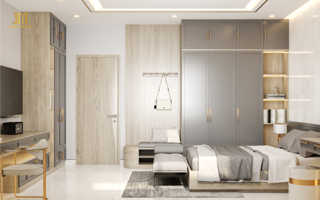 Mẫu thiết kế phòng ngủ sang trọng, đầy đủ công năng