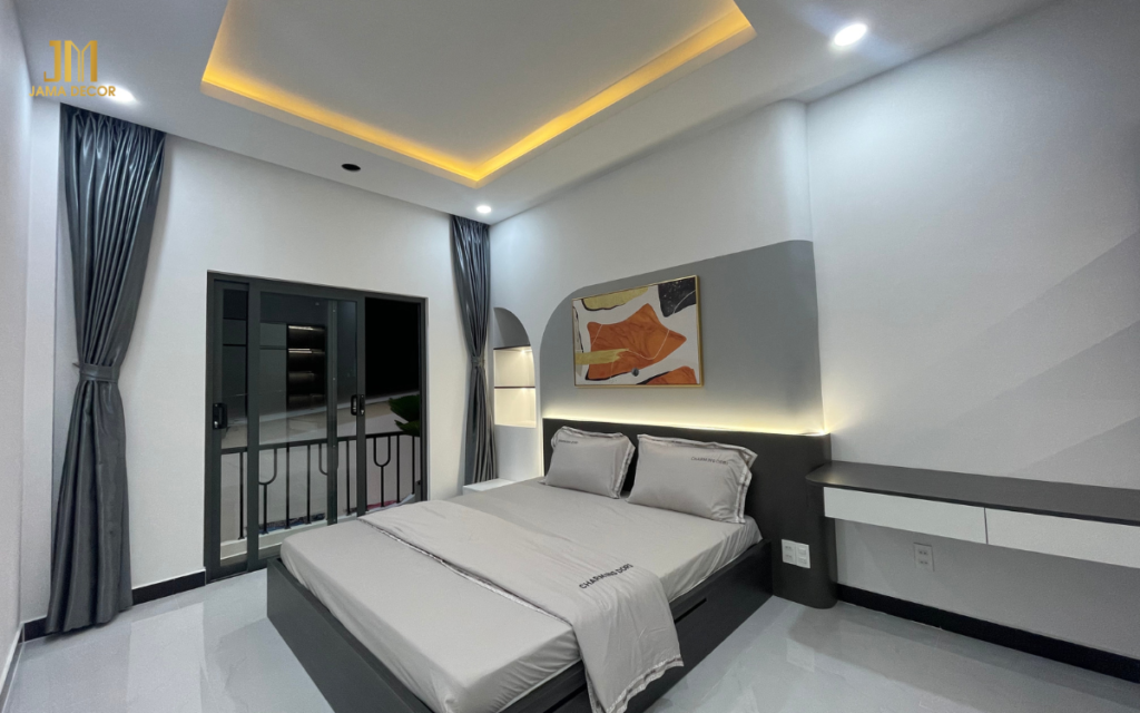 5 Kinh nghiệm cải tạo nhà ống đơn giản 24 Sử dụng nội thất với màu sắc phù hợp vừa đem lại sự thẩm mỹ và đảm bảo công năng cho căn phòng ngủ