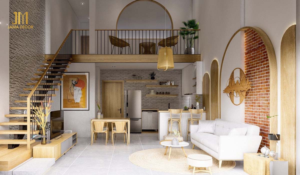 Nhà cấp 4 thêm gác lửng giúp ngôi nhà trở nên rộng hơn