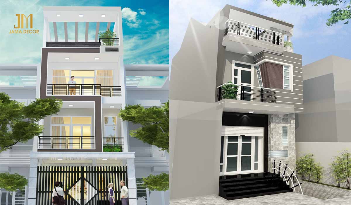 Cải tạo mặt tiền nhà 18m2 phối màu tươi sáng