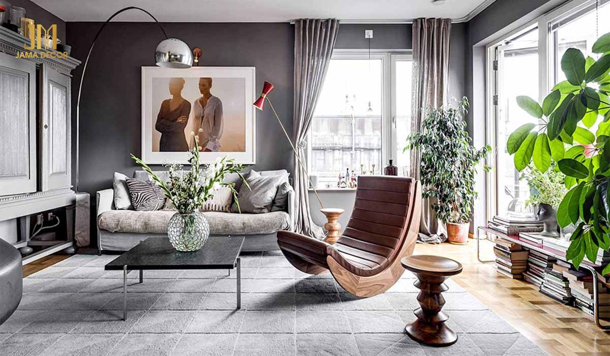 Cải tạo nhà 18m2 phong cách Scandinavian sử dụng gam màu trắng kết hợp với các đồ nội thất gỗ tự nhiên, tạo cảm giác sáng sủa và gần gũi