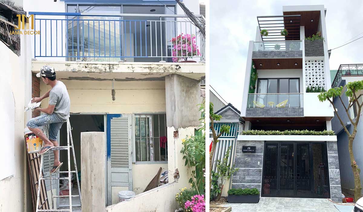 9 Phương án cải tạo nhà diện tích nhỏ, tận dụng tối đa không gian 21 Cải tạo không gian nhà 25m2 trở nên tiện nghi, sang trọng