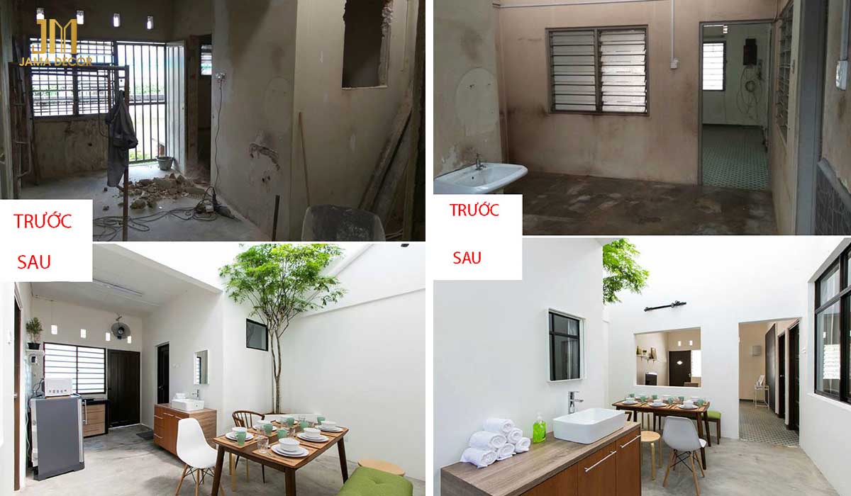 Cải tạo nhà cũ thành không gian sống hiện đại, sang trọng