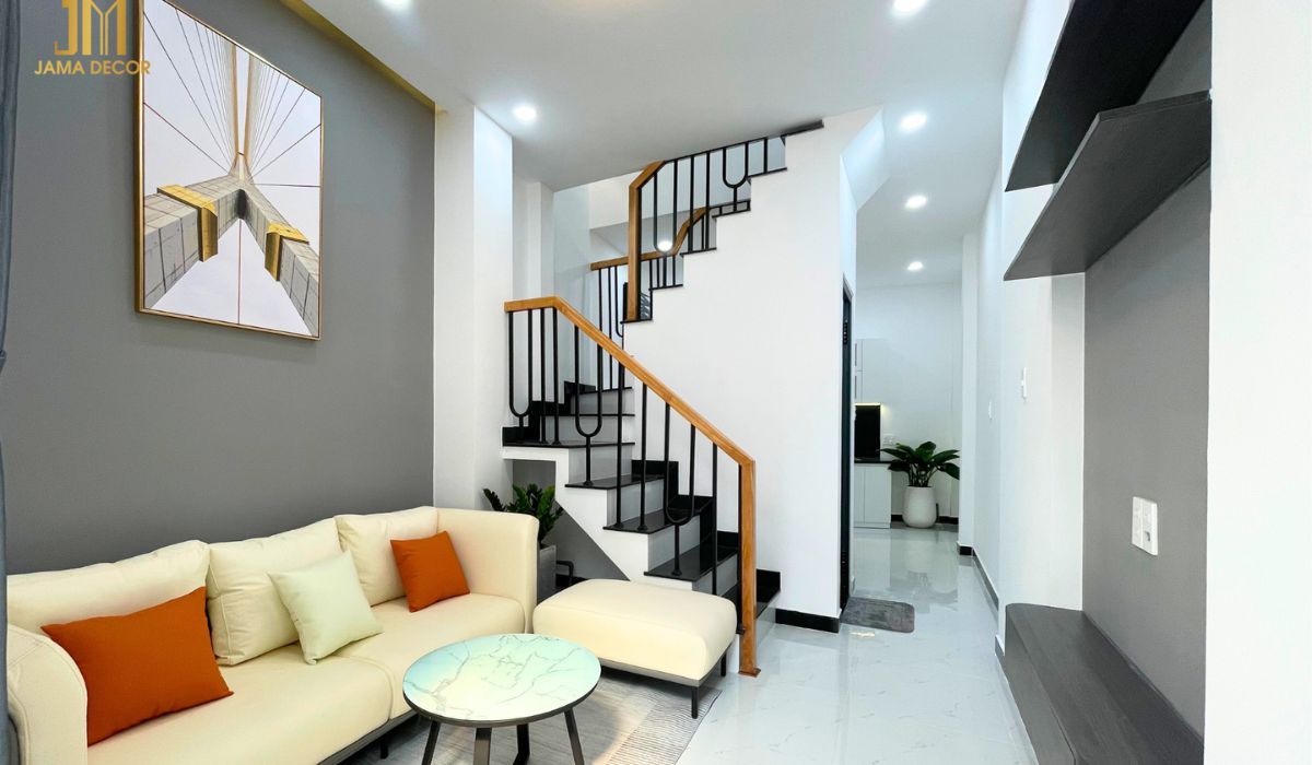 nhà phố Phan Văn Trị khi thi công cải tạo