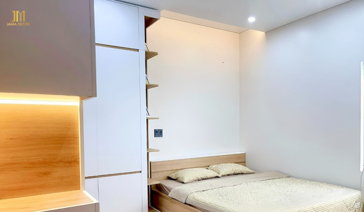 Các sản phẩm nội thất phòng ngủ gỗ công nghiệp có đường nét đơn giản