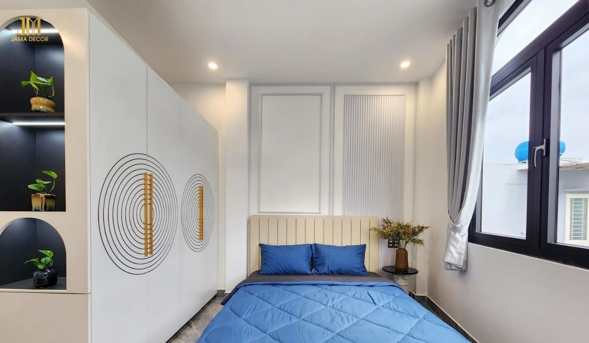 Tủ gỗ công nghiệp giúp sắp xếp quần áo gọn gàng, ngăn nắp