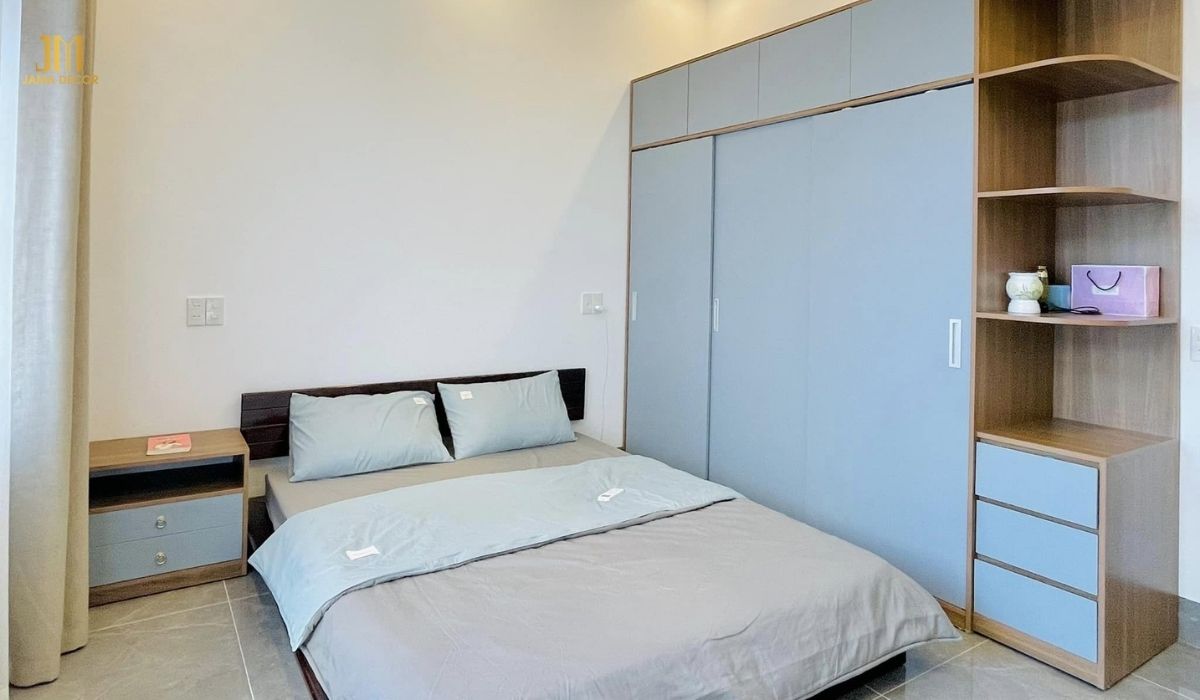 Tủ quần áo độc lạ với màu xanh navy